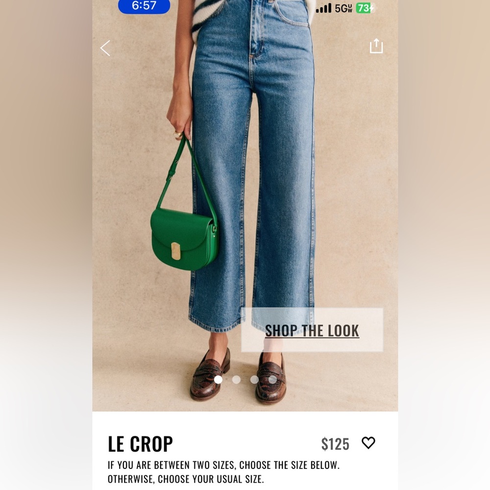 Sézane LeCrop Size 38